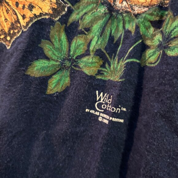 Vintage Wild Cotton Butterfly T-Shirt - Picture 3 of 6